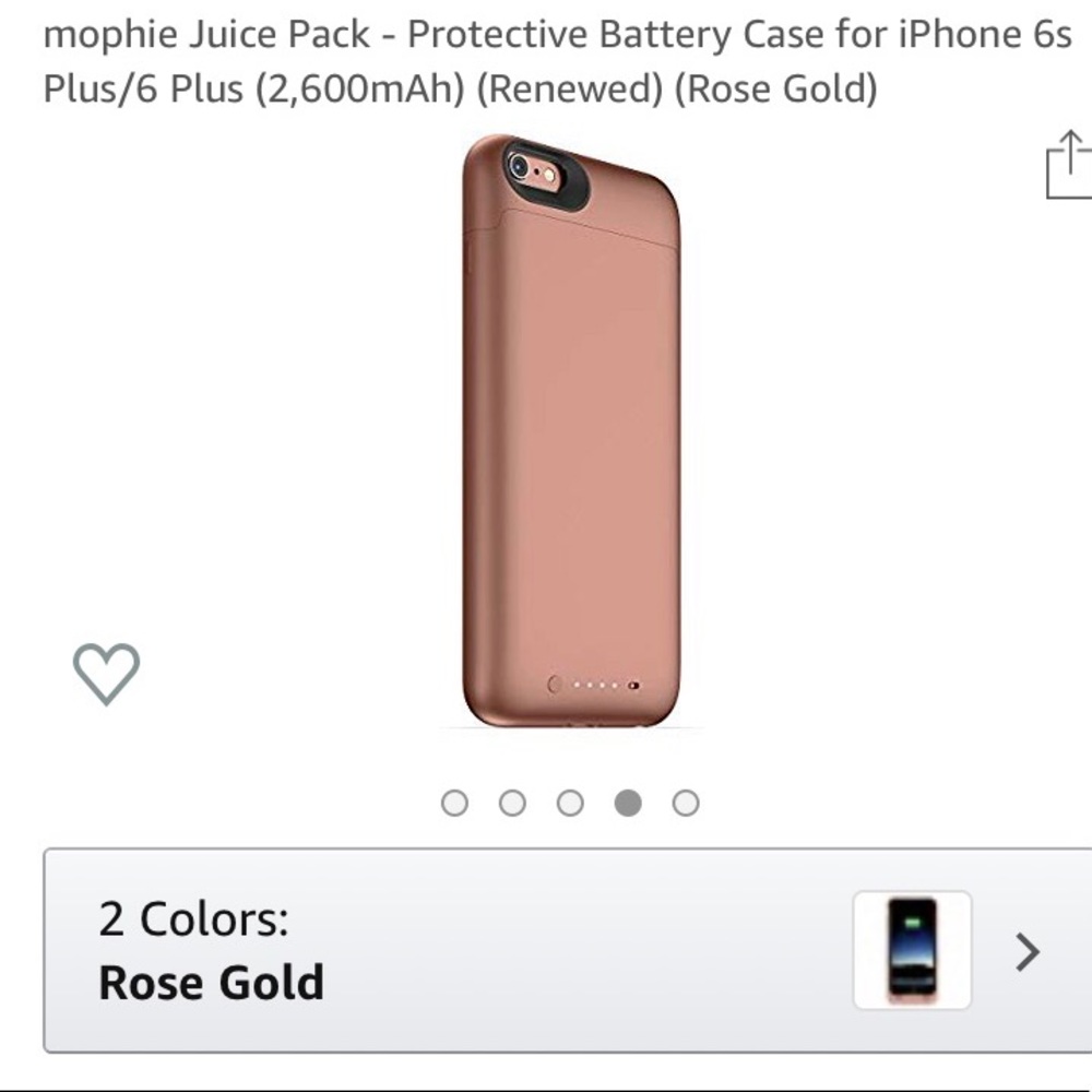 MOPHIE Juice Pack (NEW) RoseGold (6s/6+).